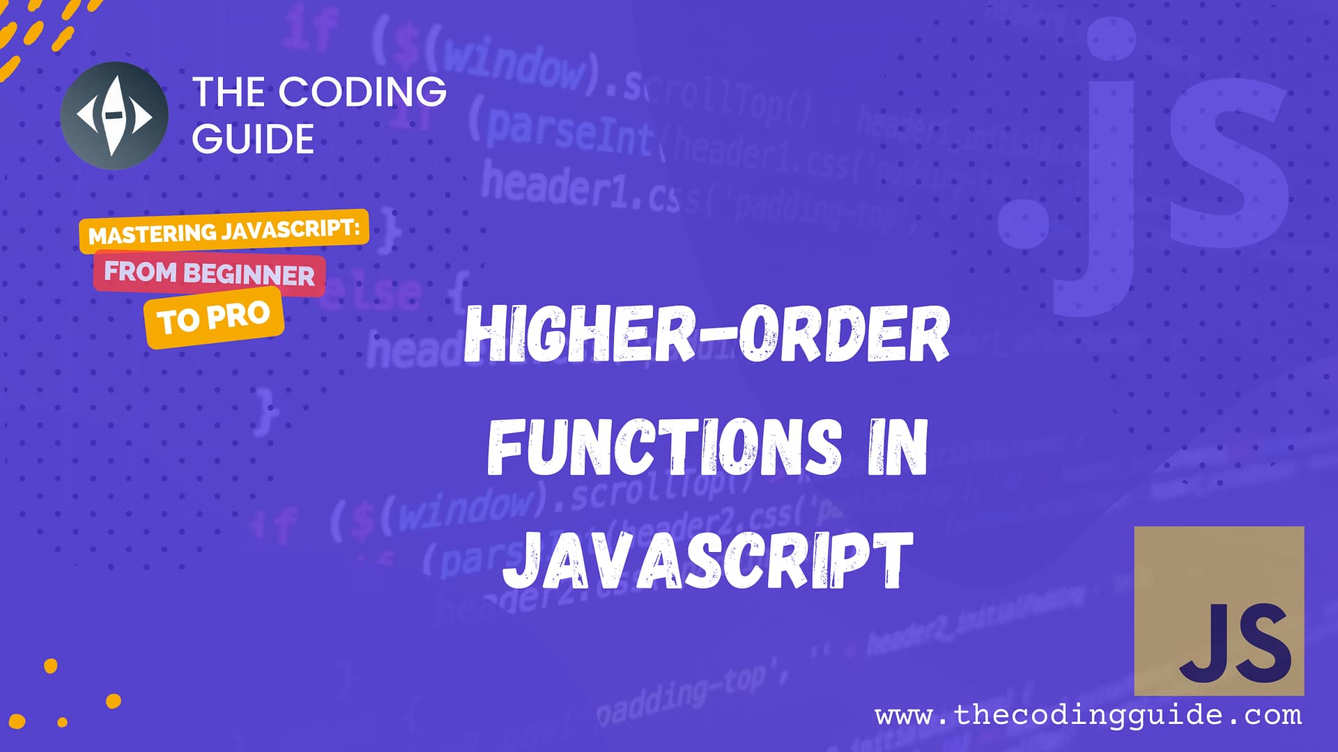 Higher Order Functions in JavaScript