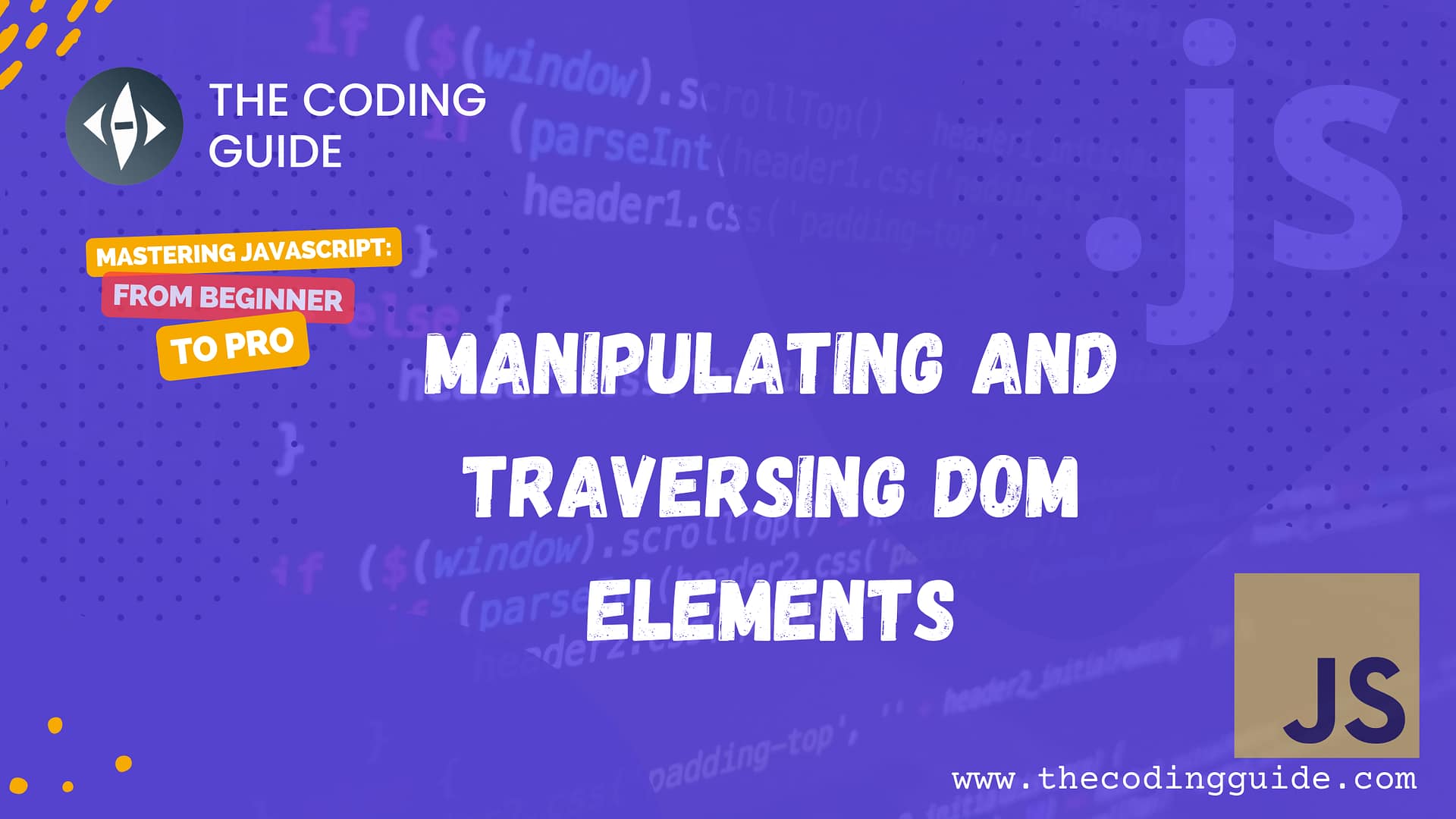 Manipulating and traversing DOM elements with JavaScript