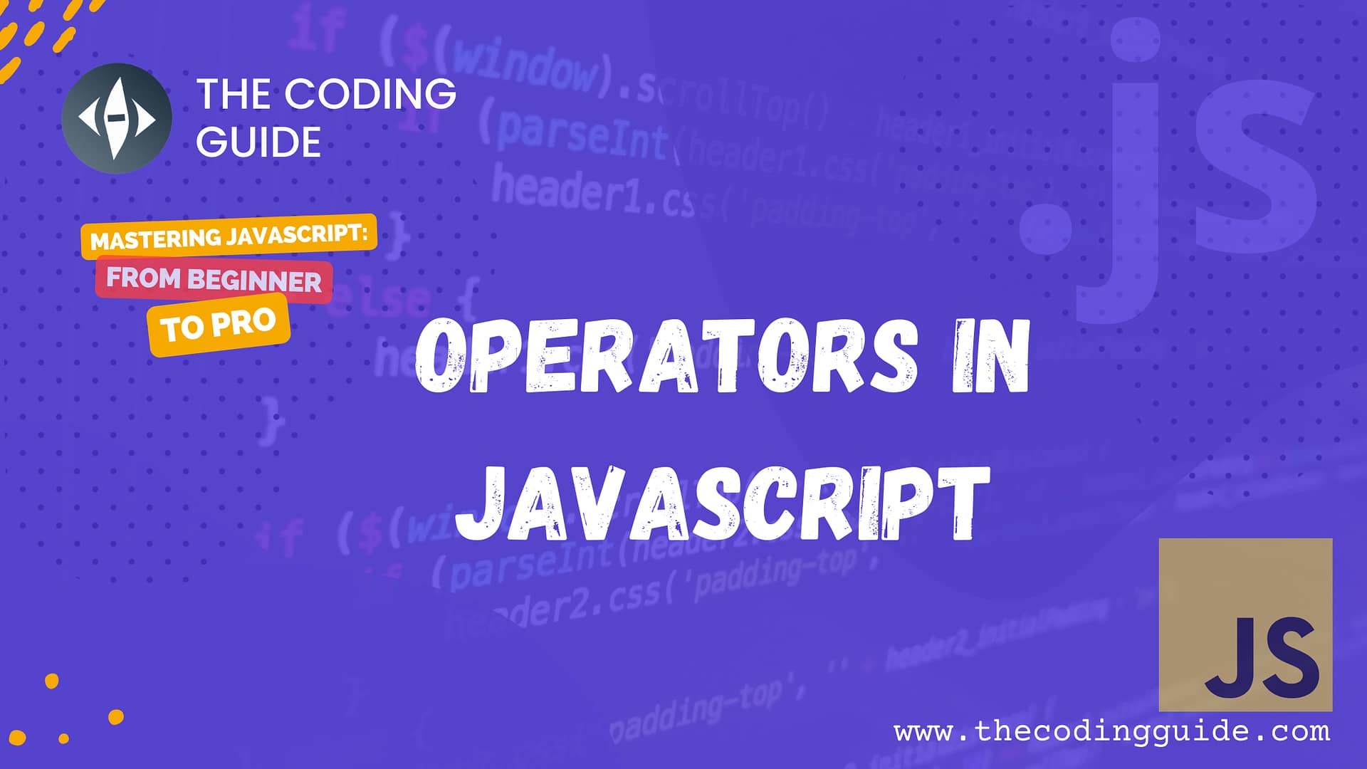 Operators in JavaScript